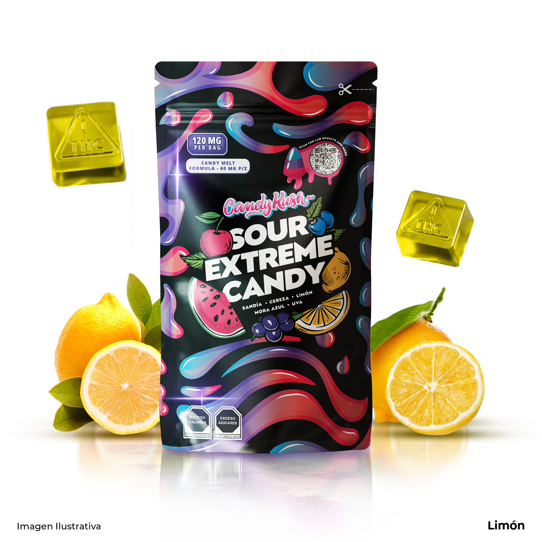 Sour Candy 120mg - Caramelos Ácidos CandyKush | EXTRACTOS EUM