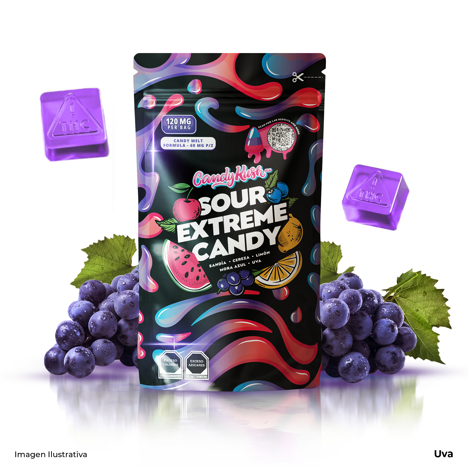 Sour Candy 120mg - Caramelos Ácidos CandyKush | EXTRACTOS EUM