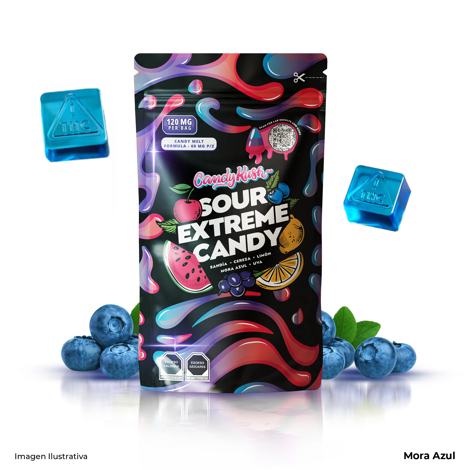 Sour Candy 120mg - Caramelos Ácidos CandyKush | EXTRACTOS EUM