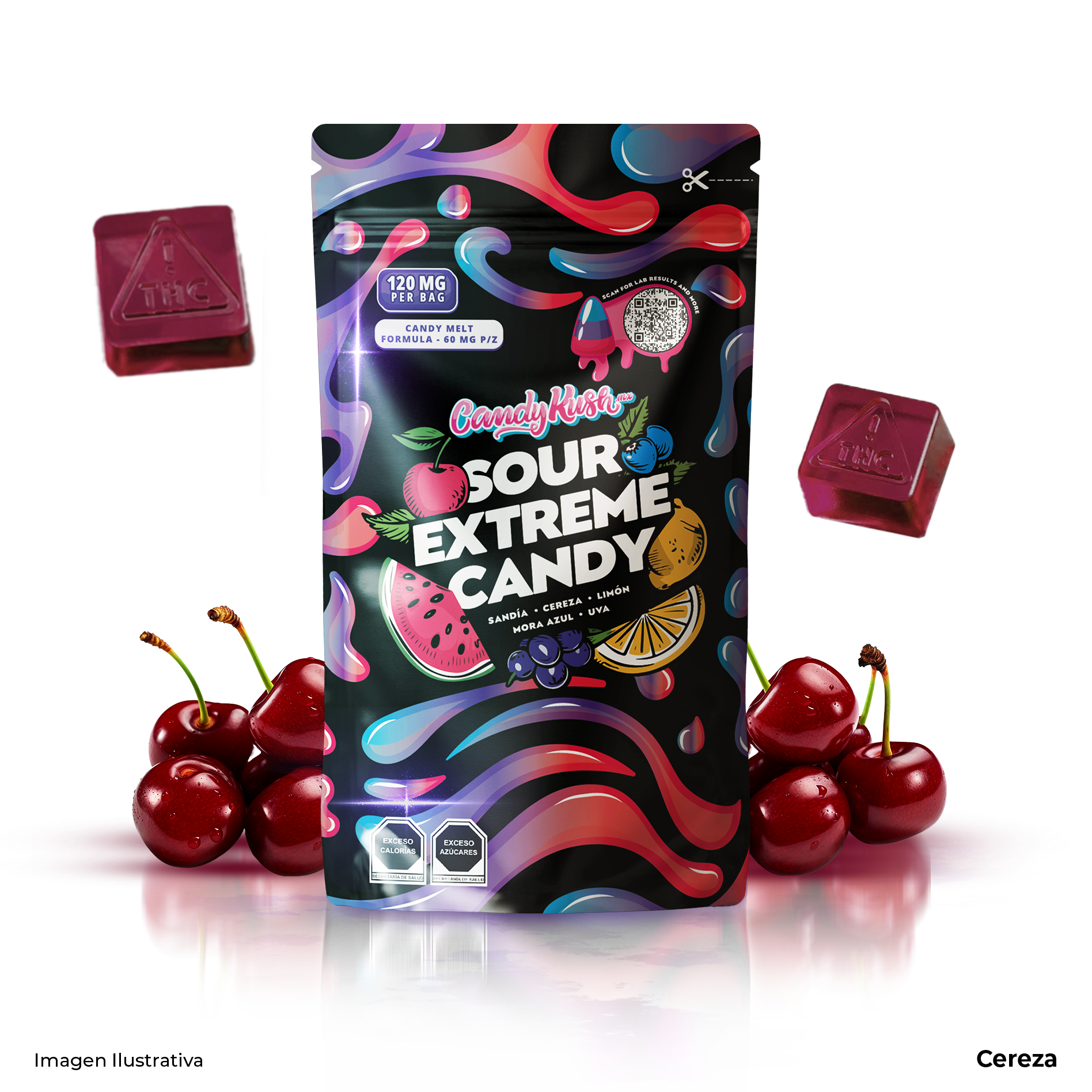 Sour Candy 120mg - Caramelos Ácidos CandyKush | EXTRACTOS EUM