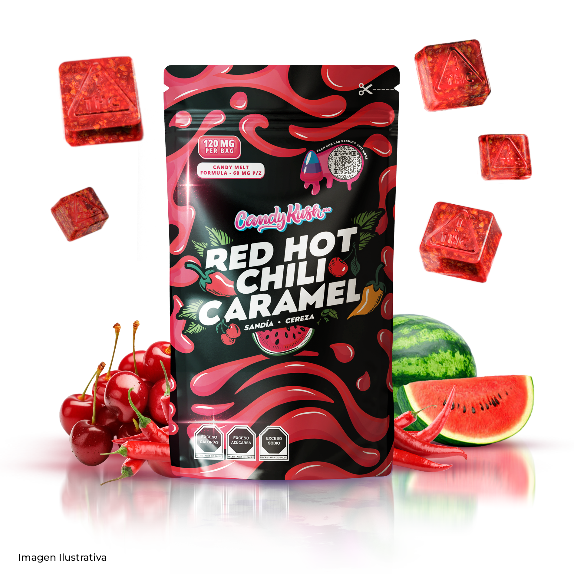 Red Hot Chili Caramel CandyKush | Caramelos Picantes 120mg