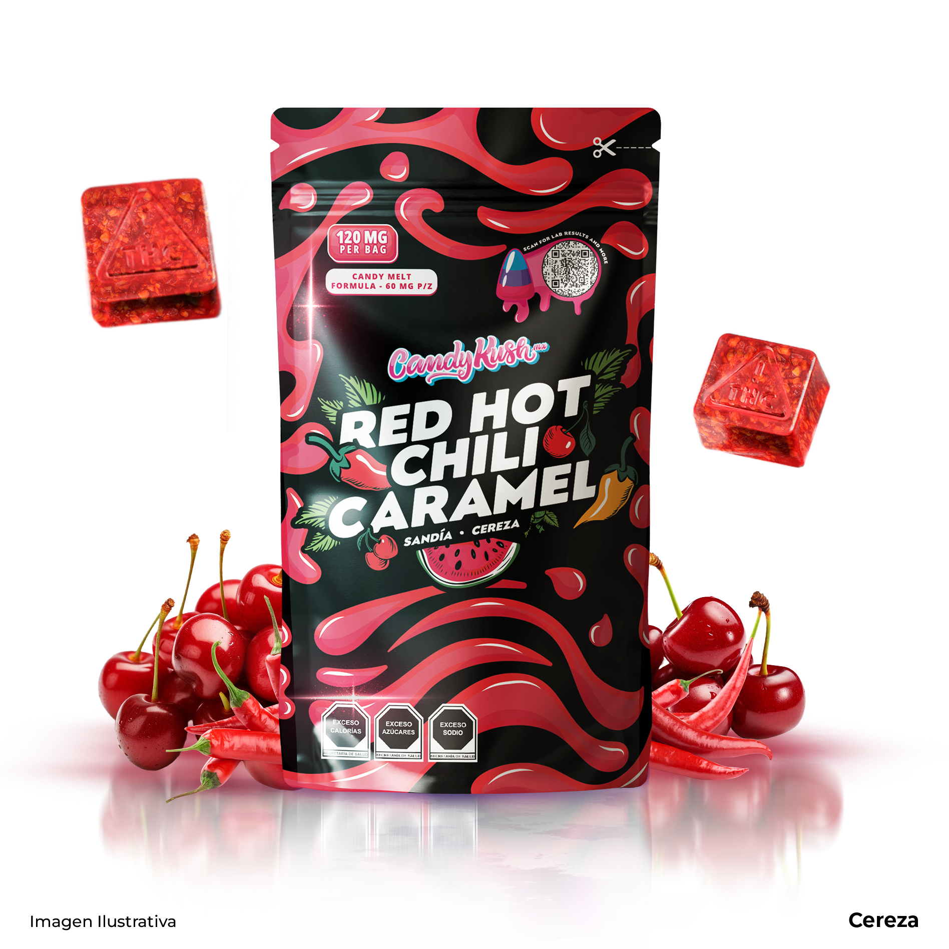 Red Hot Chili Caramel CandyKush | Caramelos Picantes 120mg